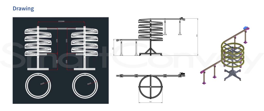 Flexible Chain Spiral Conveyors