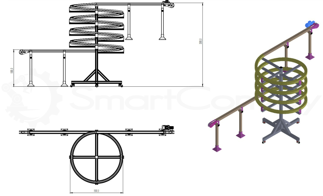 Flexible Chain Conveyor Drawing