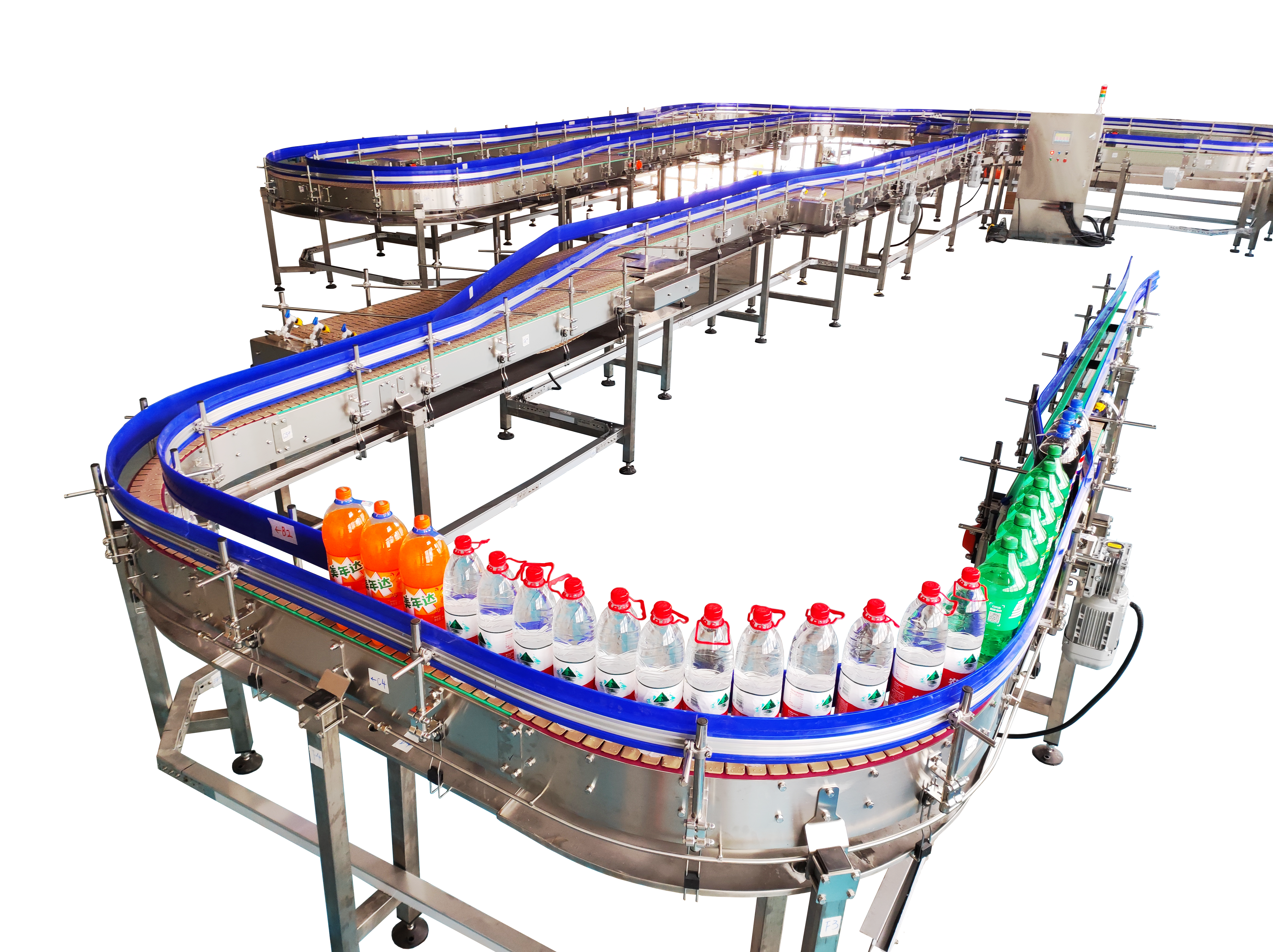 PET bottle filling conveyor system