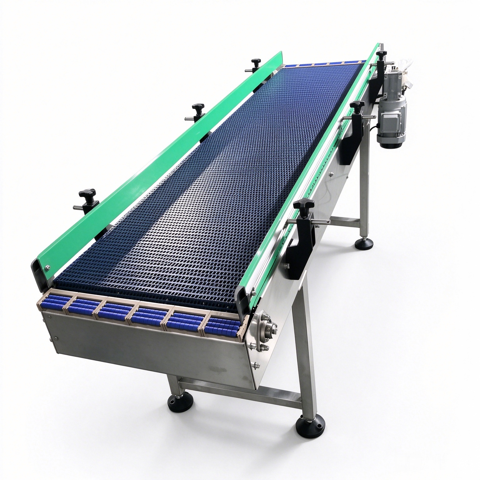 Food Grade POM 900 series flush grid Straight Modular Belt Conveyor for Carton Handling - Image 3