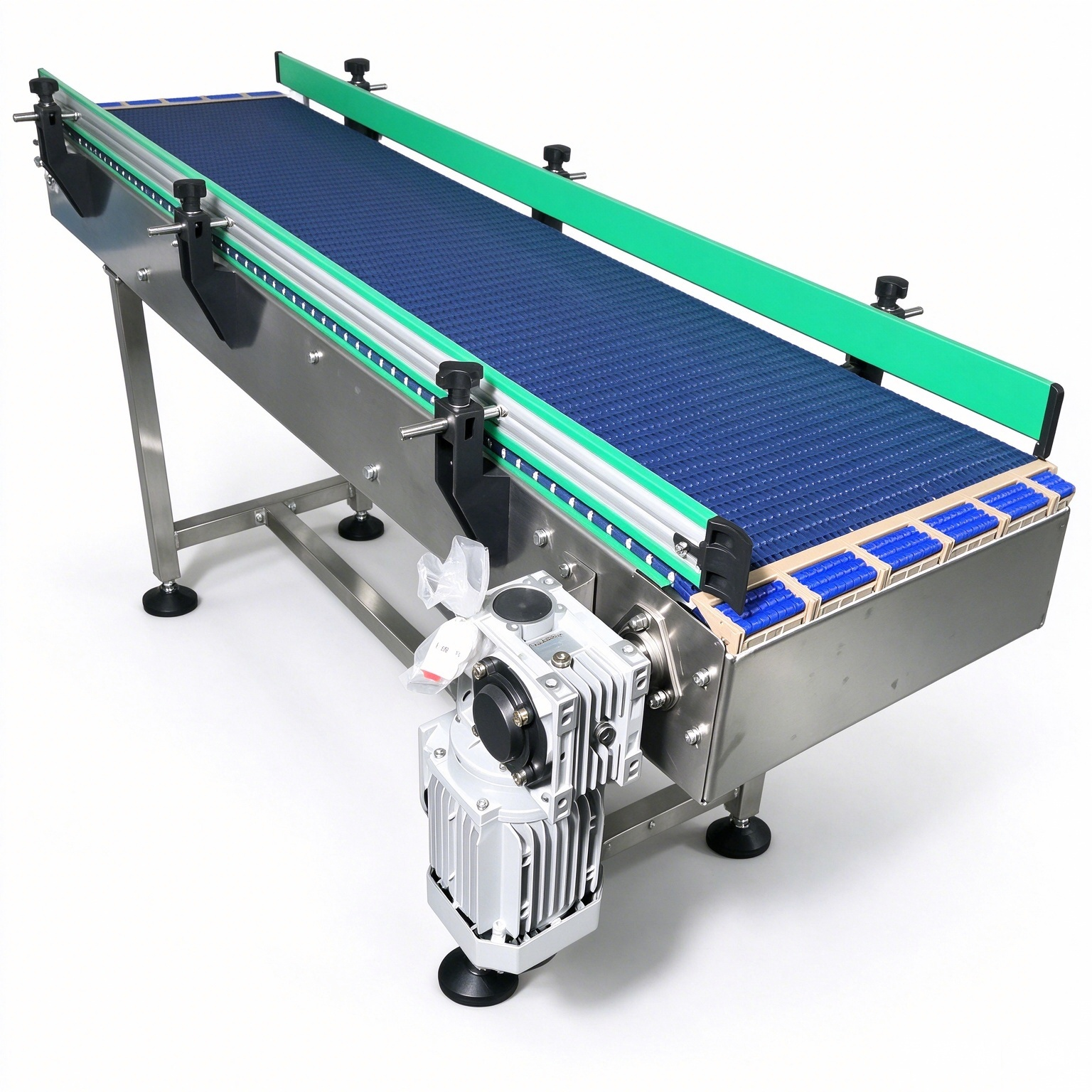 Food Grade POM 900 series flush grid Straight Modular Belt Conveyor for Carton Handling